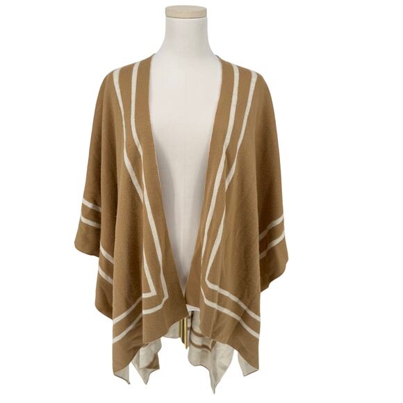Lauren Ralph Lauren Women's Reversible Poncho Sweater Shawl - Picture 2 of 7